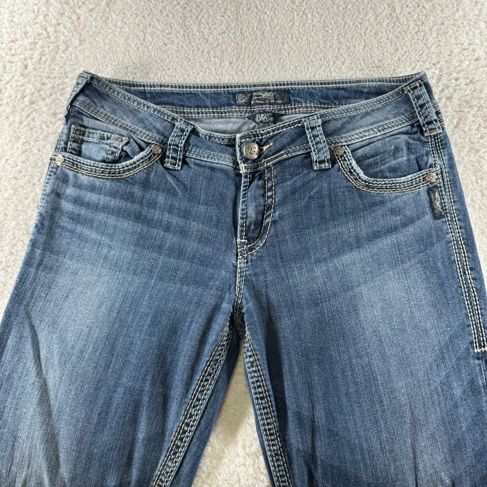 Silver Suki 17" Surplus Bootcut Jeans Women's 31x33 Blue Denim Pants - Picture 4 of 12